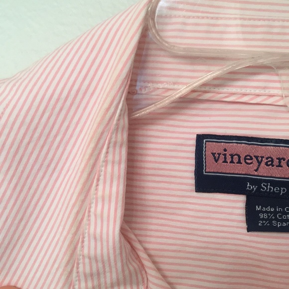 Pretty Pink Stripe Vineyard Vines Button Down Sz 6 - Picture 6 of 7